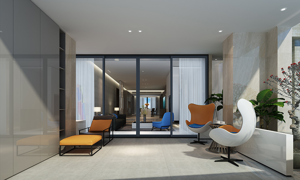 现代简约风格室内装修设计效果图-钻石之家富春山居-室内阳台装修设计 现代简约风格室内装修设计效果图-钻石之家富春山居-室内阳台装修设计