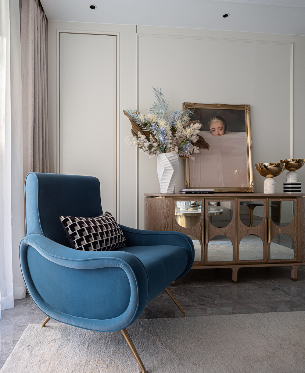 现代轻奢风格室内设计家装案例-客厅沙发 现代轻奢风格室内设计家装案例-客厅沙发