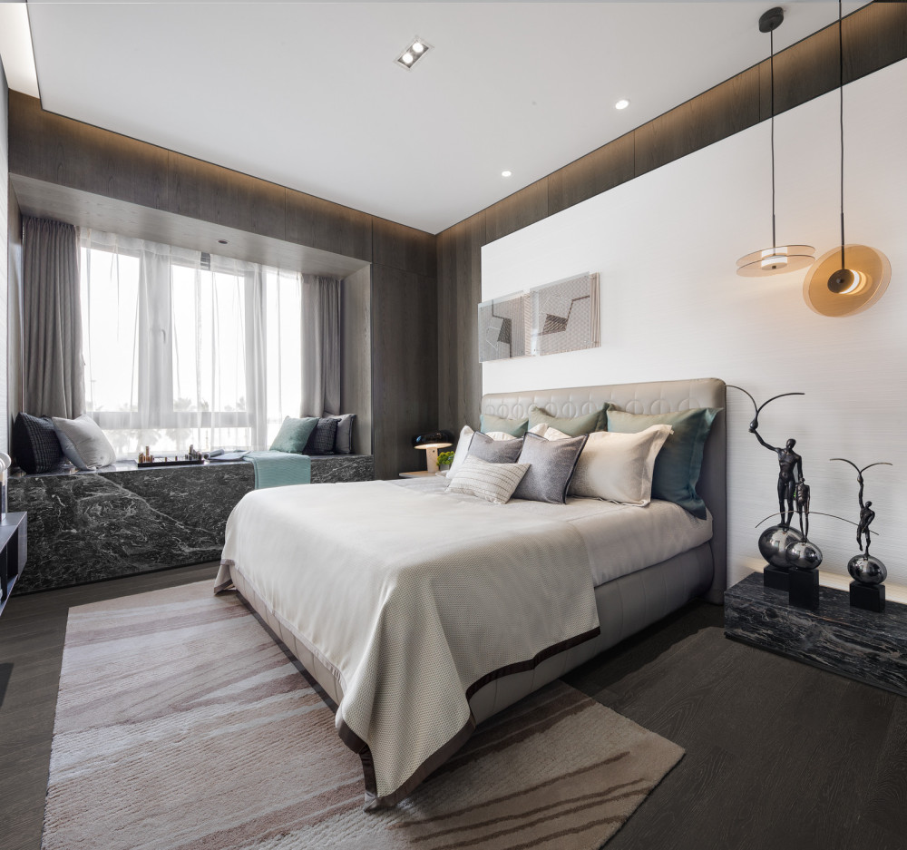 北欧轻奢风格室内家装案例效果图-卧室 北欧轻奢风格室内家装案例效果图-卧室