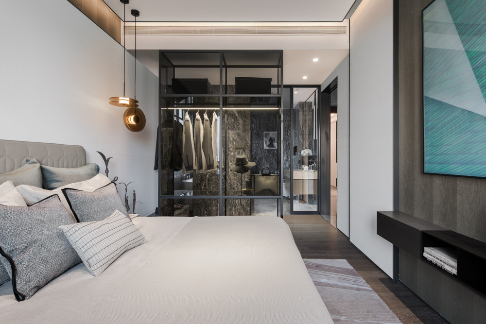 北欧轻奢风格室内家装案例效果图-主卧 北欧轻奢风格室内家装案例效果图-主卧