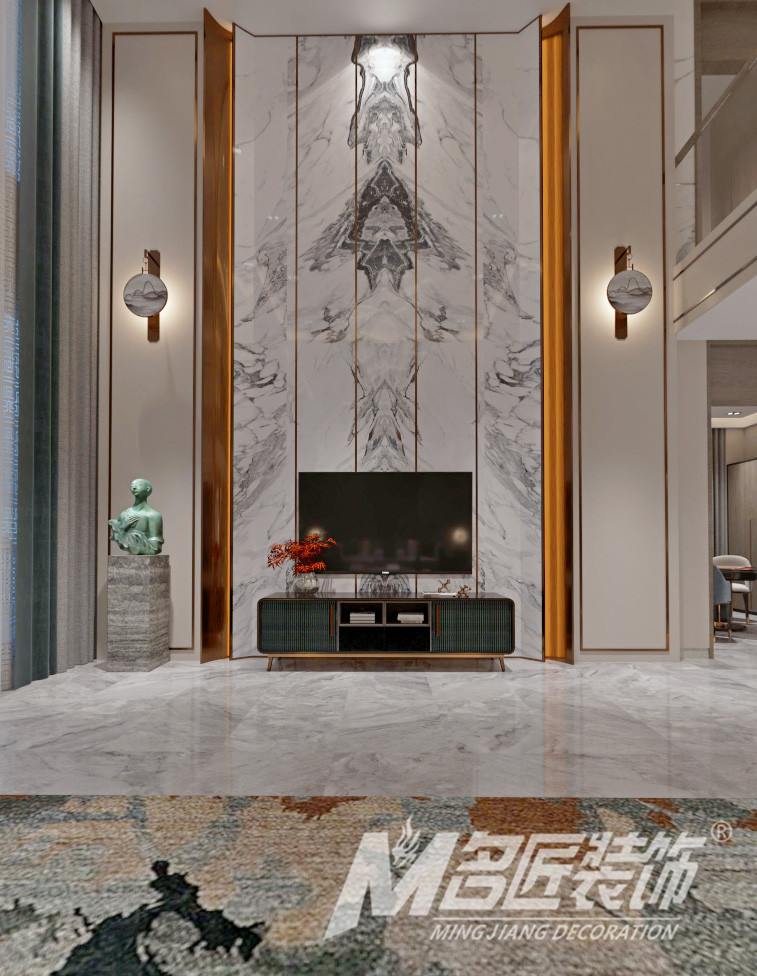 别墅大宅装修设计-客厅电视背景墙 别墅大宅装修设计-客厅电视背景墙