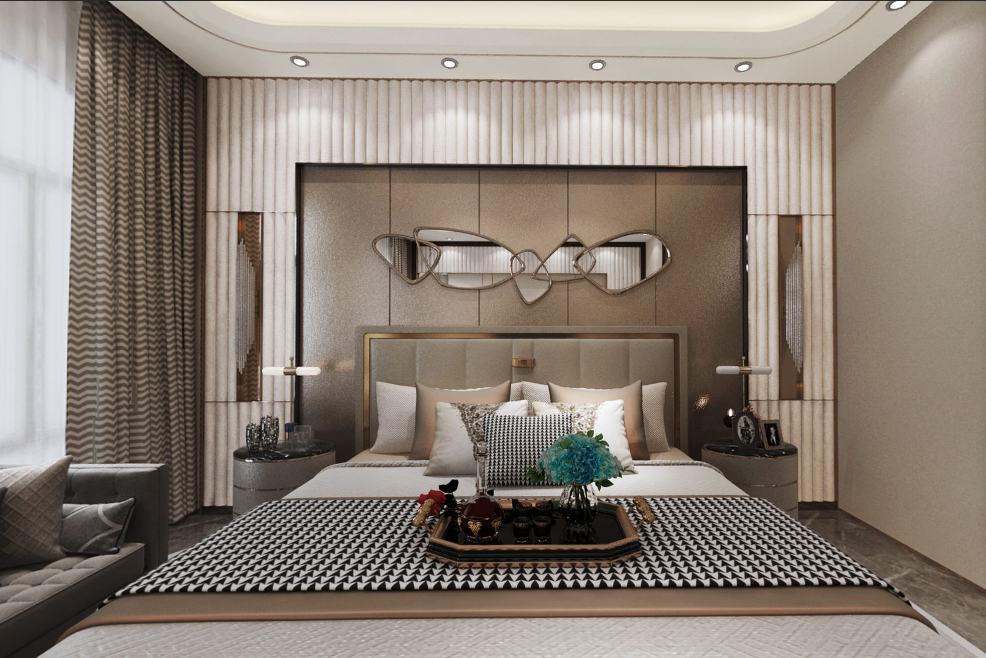 佛山保利外滩一号别墅350平米现代简约风格室内装修案例-卧室 佛山保利外滩一号别墅350平米现代简约风格室内装修案例-卧室