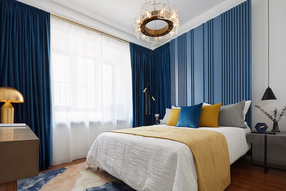 摩登轻奢风格室内家装案例效果图-卧室 摩登轻奢风格室内家装案例效果图-卧室