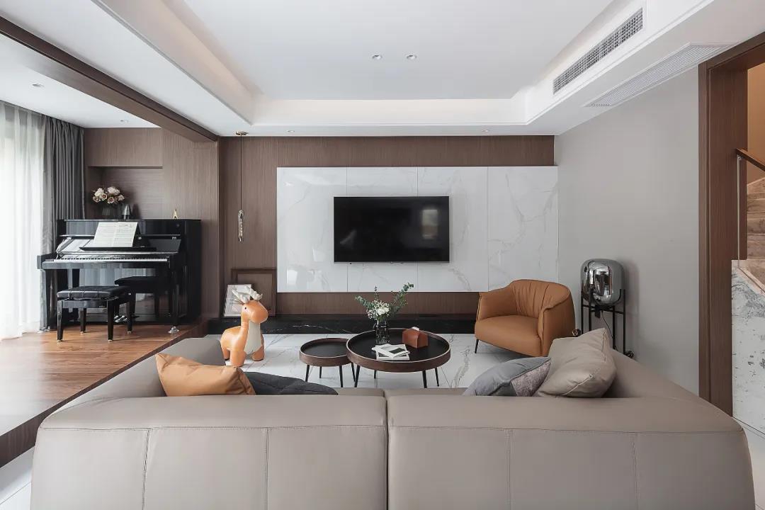 现代简约风格室内家装案例效果图-客厅 现代简约风格室内家装案例效果图-客厅