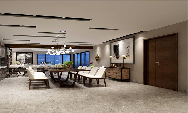 泷景花园别墅355平米现代简约风格装修案例-厨餐厅 泷景花园别墅355平米现代简约风格装修案例-厨餐厅