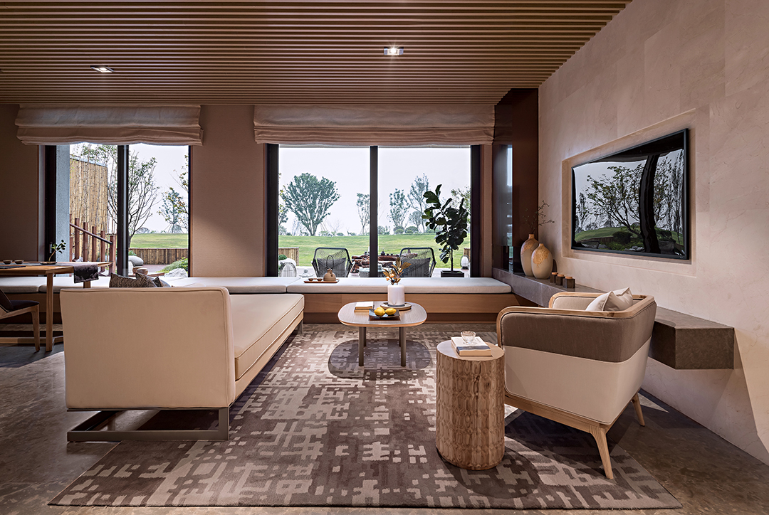 日式原木简约风格室内家装案例效果图-客厅 日式原木简约风格室内家装案例效果图-客厅