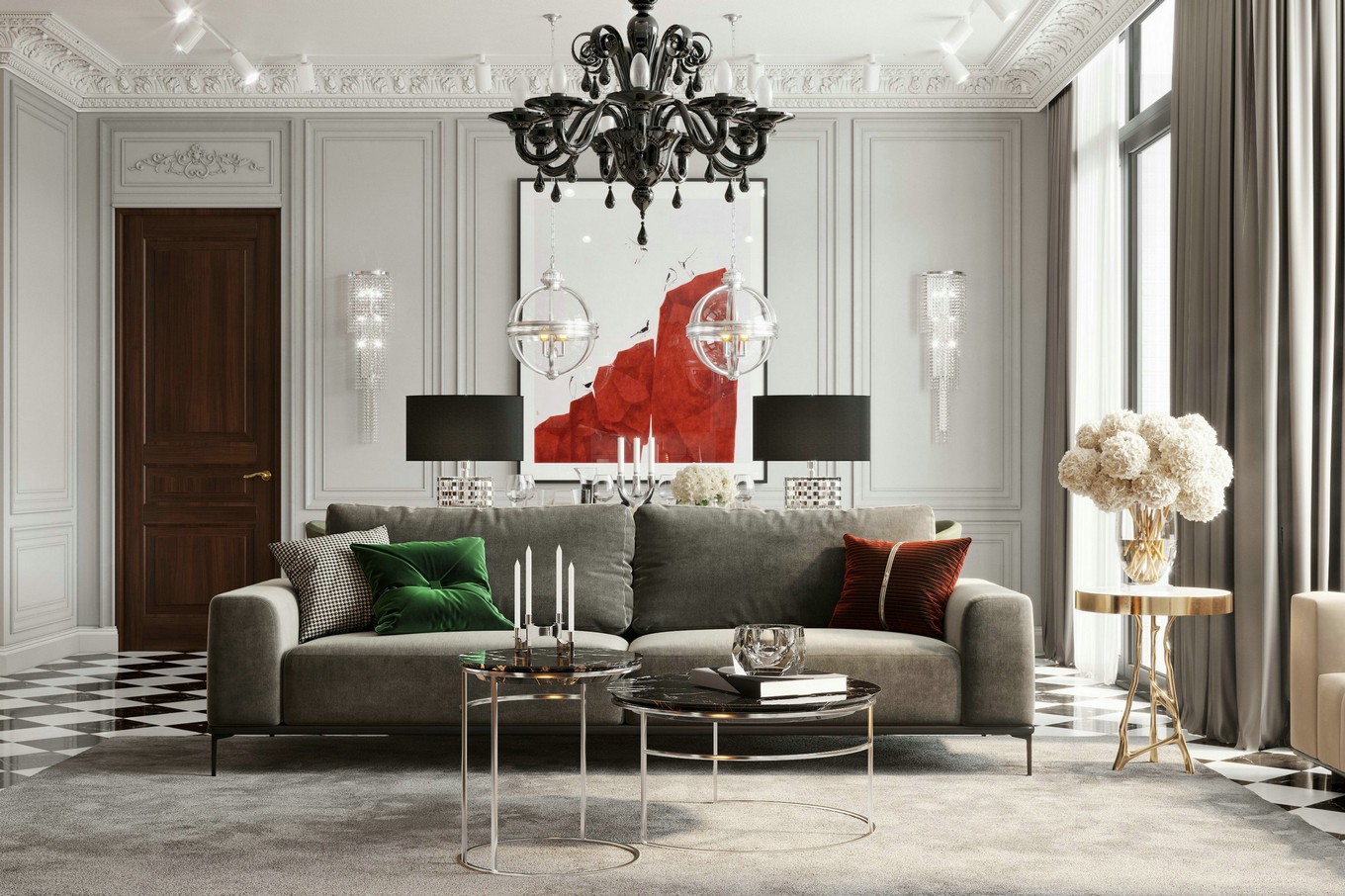 佛山装修公司欧式风格室内装修效果图-客厅