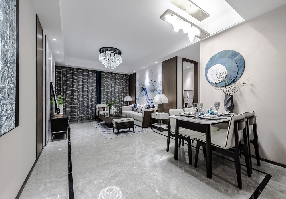 新中式风格室内设计家装案例-客餐厅 新中式风格室内设计家装案例-客餐厅