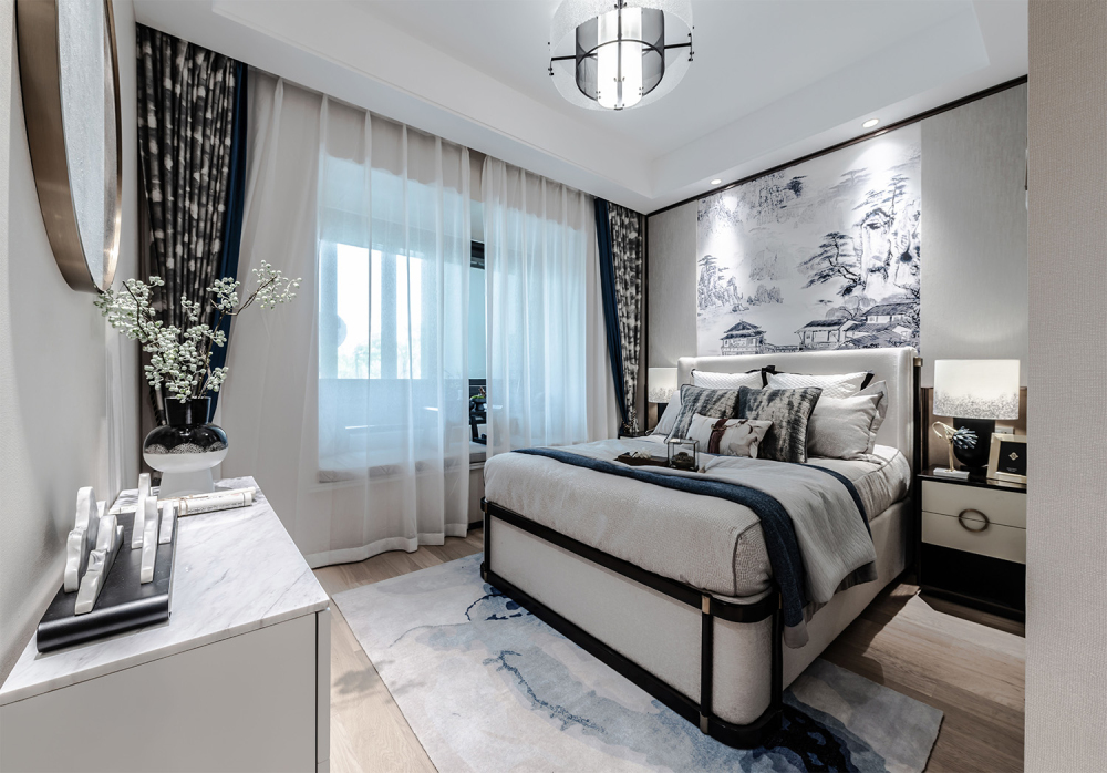 新中式风格室内设计家装案例-卧室 新中式风格室内设计家装案例-卧室