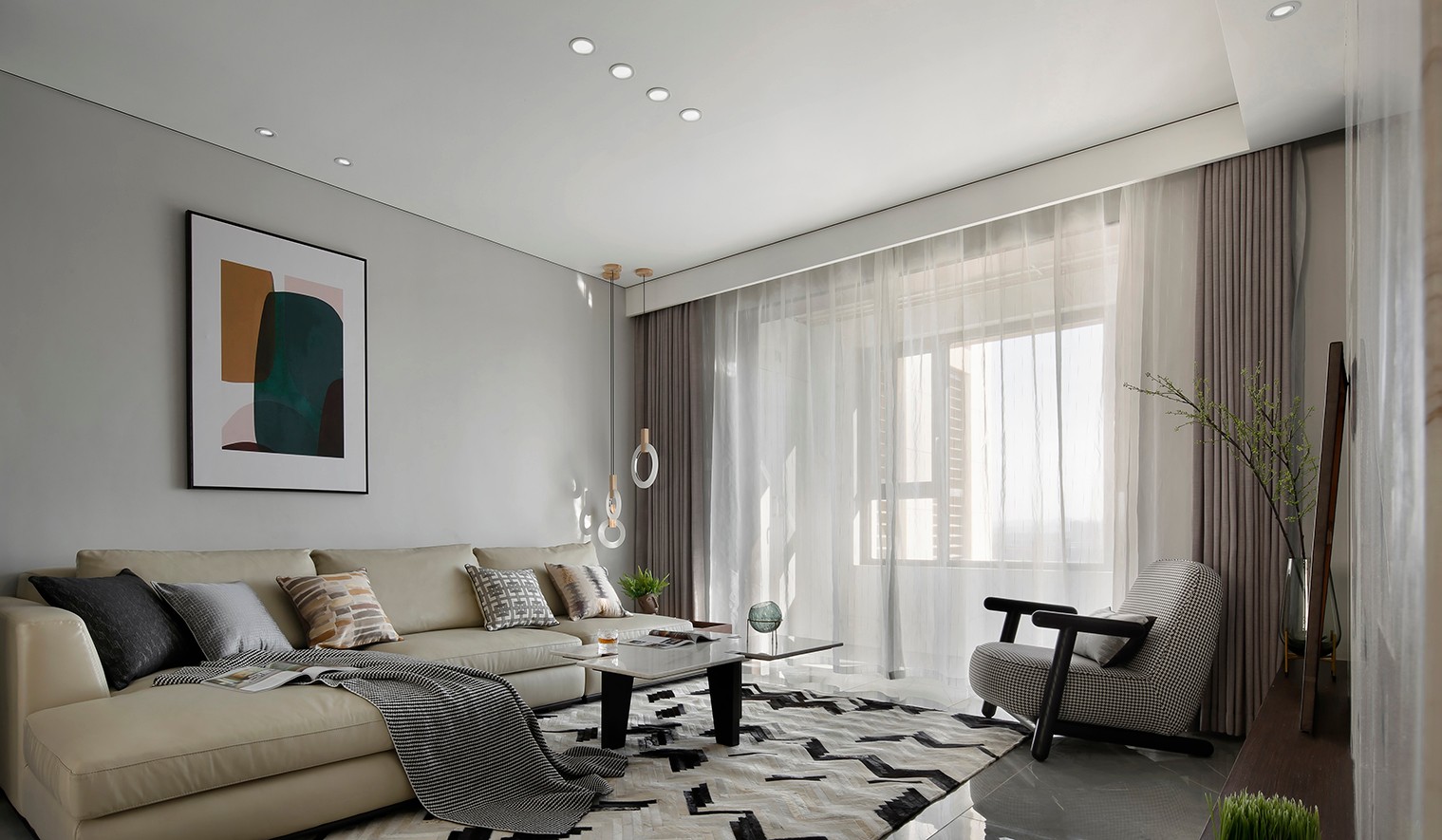 现代简约风格家装设计室内装修效果图-客厅 现代简约风格家装设计室内装修效果图-客厅